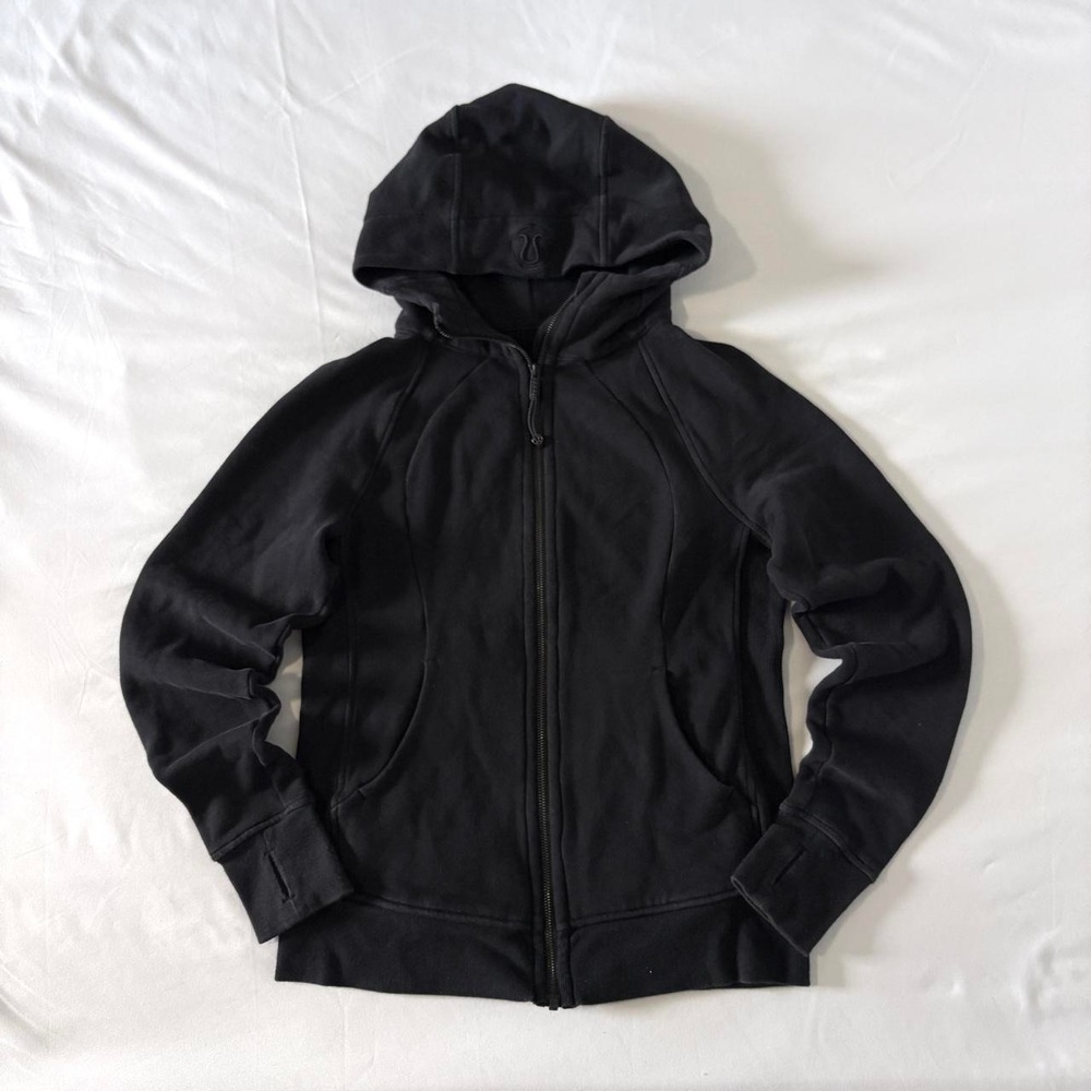 Lululemon Scuba Hoodie Women Size 8 Black Vintage Full Zip Athleisure